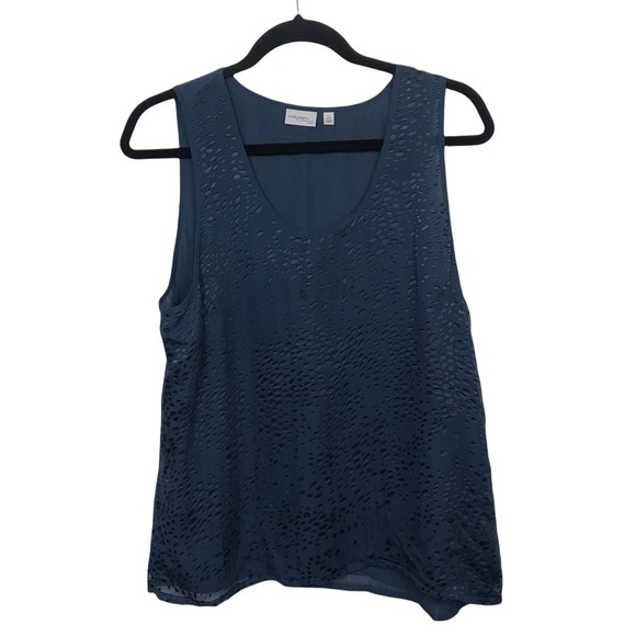 Halogen Blue Tank Top Blouse Petite - Picture 1 of 8